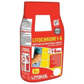Затирка для швов плитки С.40 Антрацит Litokol Litochrom 1-6 мм, 2 кг