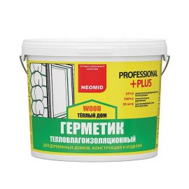 Акриловый герметик Neomid Теплый Дом Wood Professional Plus Белый, 15 кг