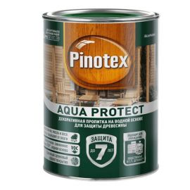 Антисептик для дерева Pinotex Aqua Protect бесцветный, 2.6 л