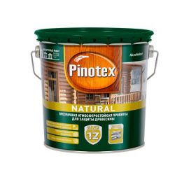 Антисептик для дерева Pinotex Natural древесно-желтый, 2.7 л