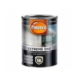 Краска (антисептик) защитная для дерева Pinotex Extreme ONE белая, 0.9 л.