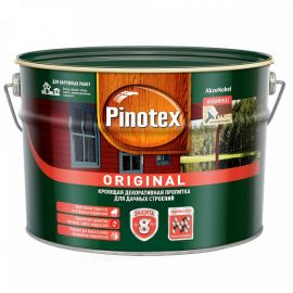 Антисептик Pinotex Original белый для дерева, 9 л