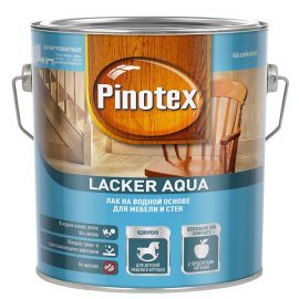 Лак для мебели и стен Pinotex Lacker Aqua 10, 2.7 л