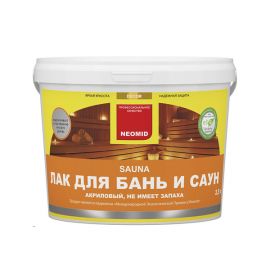 Лак для бань и саун Neomid Sauna, 2.5 л