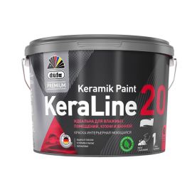 Краска для влажных помещений Dufa Premium KeraLine Keramik Paint 20 полуматовая прозрачная база 3, 2.5 л