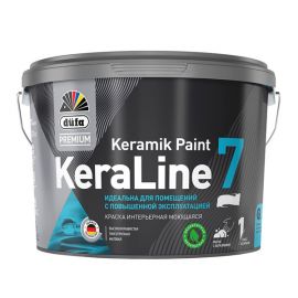 Краска для стен и потолков Dufa Premium KeraLine Keramik Paint 7 матовая прозрачная база 3, 2.5 л