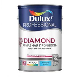 Краска Dulux Diamond алмазная прочность База BC для стен и потолков, 4,5 л