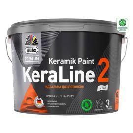 Краска для потолков Dufa Premium KeraLine Keramik Paint 2 глубокоматовая белая база 1, 0.9 л