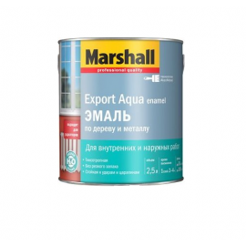 Эмаль на водной основе Marshall Export Aqua Enamel, универсальная, глянцевая, белая, 2,5 л
