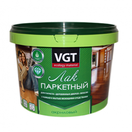 VGT Лак по дереву акриловый паркетный для пола, мебели внутри помещения, матовый 2,2 кг