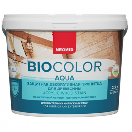 Neomid Bio Color Aqua бесцветный, антисептик для дерева, 9 л