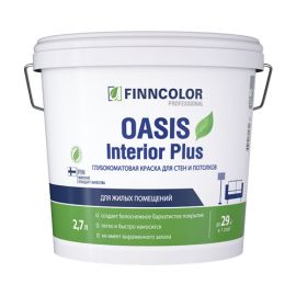 Краска Finncolor Oasis Interior Plus влагостойкая, База A, 2.7 л