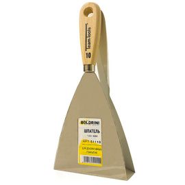 Шпатель из стали Boldrini Inox деревянная ручка, 100 мм, 51110