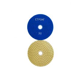 Черепашка АГШК - алмазный гибкий диск для влажной шлифовки D 125 мм, P 30, СТБ-312