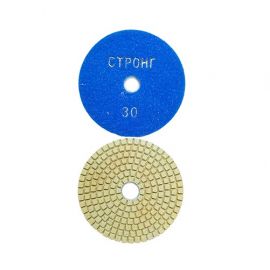Strong Черепашка АГШК - алмазный гибкий диск для влажной шлифовки D 100 мм, P 30, в упаковке 1 шт.