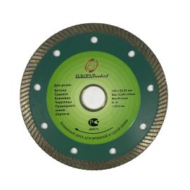 Диск алмазный отрезной тонкий Турбо Pro, D 180х1.2/1.6х8х22.23 мм, СТД-176