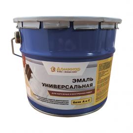 Эмаль универсальная для наружных и внутренних работ, полиуретановая, Доминар, база С, 3 кг