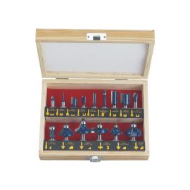 Набор твердосплавных фрез по дереву, 15D фрез, СТФ-8325