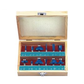 Набор твердосплавных фрез по дереву, 12I фрез, СТФ-8318