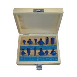 Набор твердосплавных фрез по дереву, 12L фрез, СТФ-8321