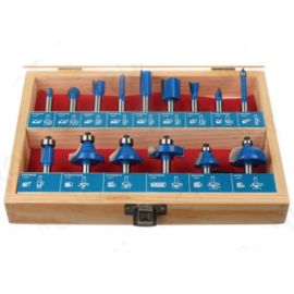 Набор твердосплавных фрез по дереву, 15А фрез, СТФ-8323