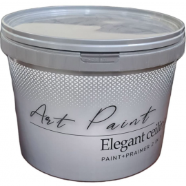 Грунт-краска интерьерная Art Paint Elegant Ceiling 2 в 1 глубокоматовая абсолютно белая, 9 л