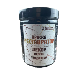Краска для мебели меловая, цвет черный, 0.3 кг