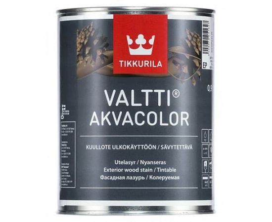 Антисептик для дерева Tikkurila Valtti Akvacolor бесцветный, 0.9 л
