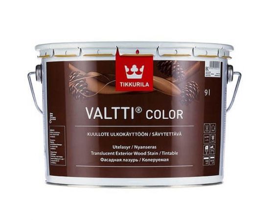 Антисептик Tikkurila Valtti Color ЕС бесцветный для дерева, 9 л