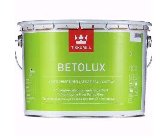 Краска для пола Tikkurila Betolux База А (бетон, дерево), 9 л