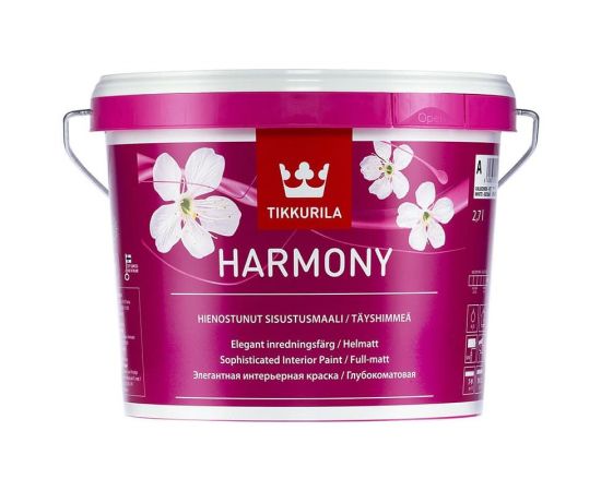Краска для стен и потолков Tikkurila Harmony База C, 2.7 л
