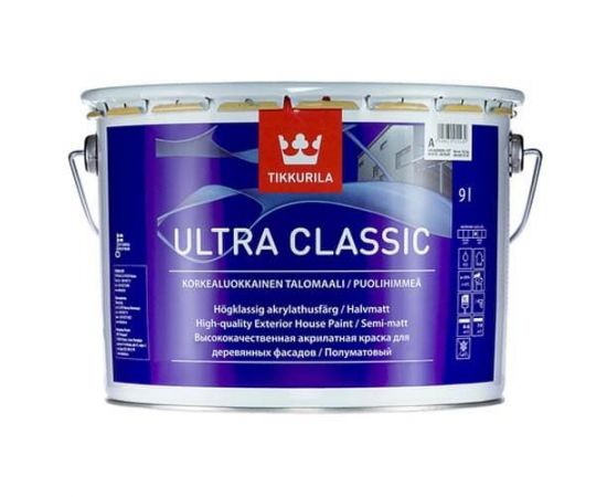 Фасадная краска Tikkurila Ultra Classic База А для дерева, 9 л