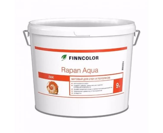 Finncolor Rapan Aqua, лак матовый панельный, 9 л