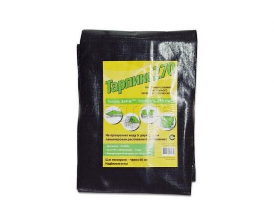 Тент строительный Тарпикс с люверсами 270 г/м2, 3х4 м, 12 м2