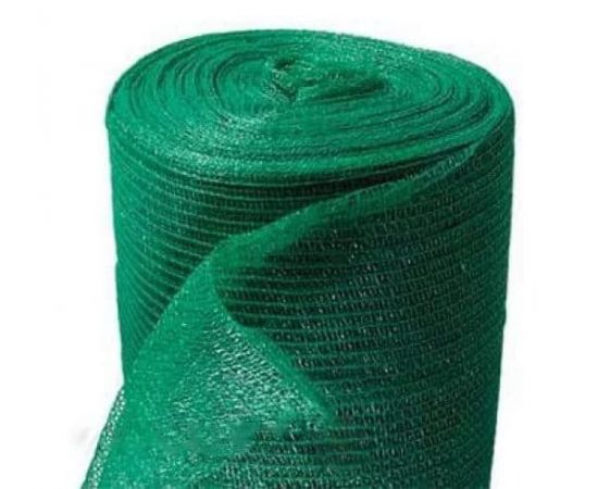 Сетка фасадная зеленая затеняющая для строительных лесов 35 г/м2, 4х50 м