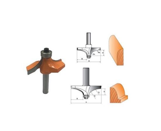 Фреза по дереву кромочная калевочная, 8х40Dх12H мм, CTФ-2117