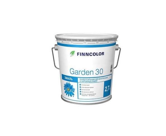 Эмаль универсальная Finncolor Garden 30 полуматовая, База А, 2.7 л