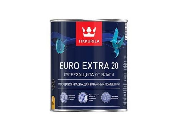 Краска влагостойкая Tikkurila Euro Extra 20 База А, 0.9 л