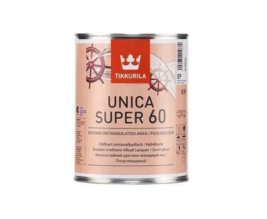 Яхтный лак полуглянцевый Tikkurila Unica Super EP 60, 0.9 л