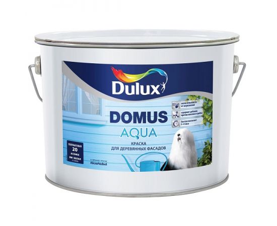 Краска Dulux Domus Aqua BС для деревянных фасадов, 10 л