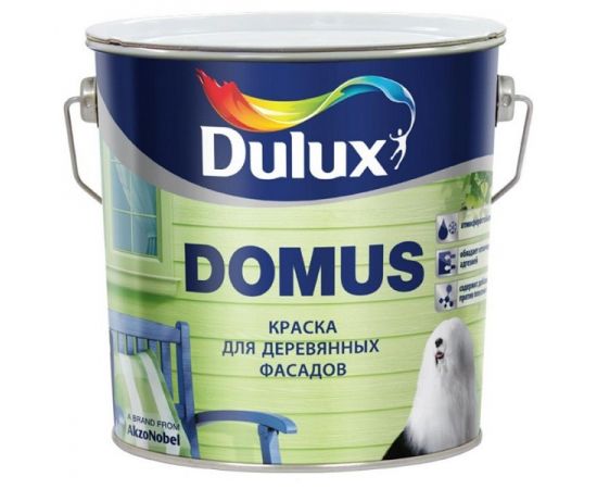 Краска Dulux Domus BС масляно-алкидная для деревянных фасадов, 10 л