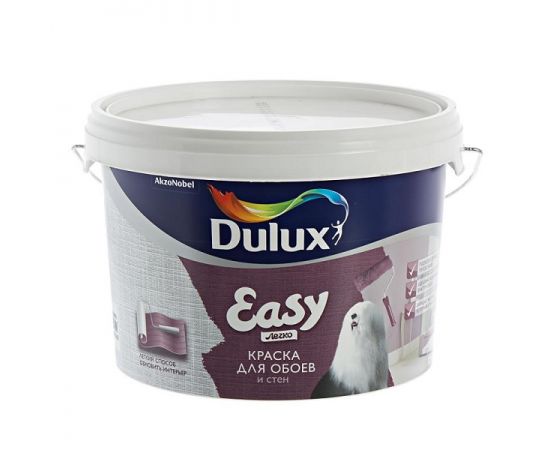 Краска Dulux Easy BC водно-дисперсионная для всех типов обоев, 2.5 л