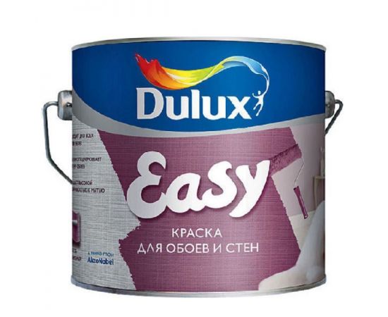 Краска Dulux Easy BW водно-дисперсионная для всех типов обоев, 2.5 л