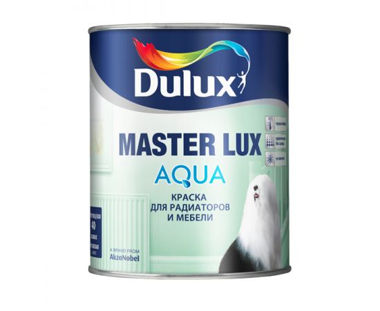 Краска Dulux Master Lux Aqua 40 BW для мебели и радиаторов, 2.5 л
