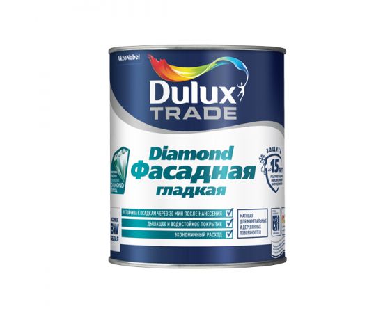 Краска Dulux BW Фасадная гладкая для минеральных поверхностей, 2.5 л