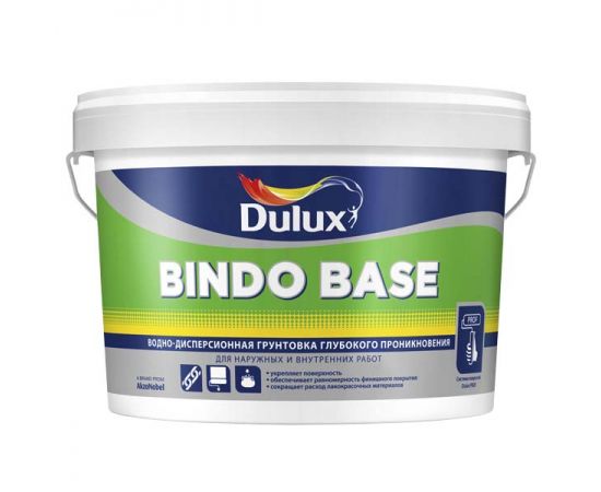 Грунтовка Dulux Bindo Base универсальная, глубокого проникновения, концентрат 1:1, 9 л Грунтовка Dulux Bindo Base универсальная, глубокого проникновения, концентрат 1:1, 9 л