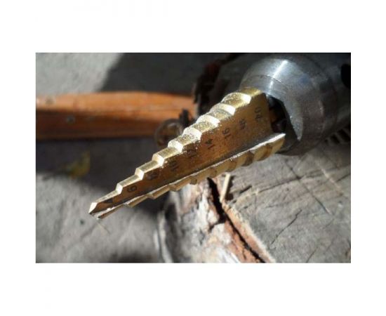 Сверло ступенчатое кобальтовое W4 по металлу, D 9-36 мм, СТМ-522