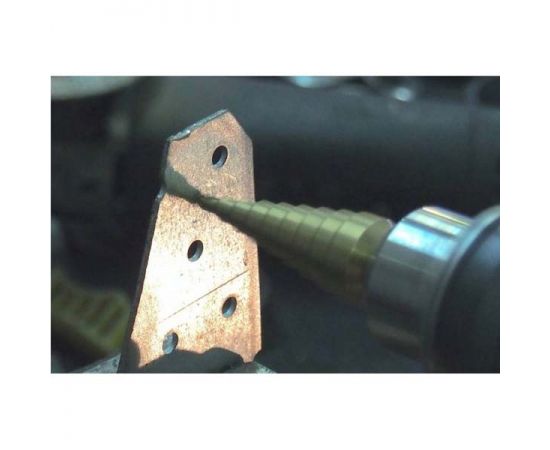 Сверло ступенчатое кобальтовое W4 по металлу, D 4-12 мм, СТМ-522