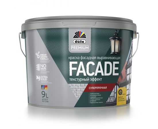 Краска Dufa Premium Facade фасадная глубокоматовая, База 1, 9 л