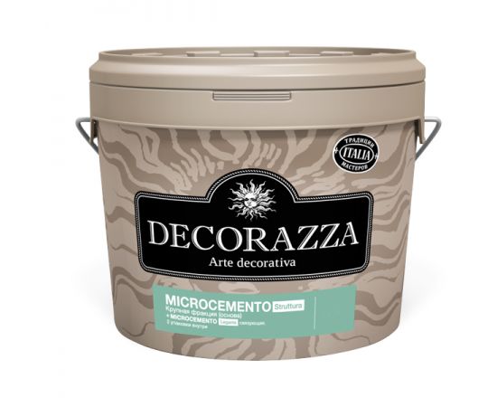 Decorazza Microcemento Struttura + Legante, декоративное фактурное покрытие, бетон, крупная фракция (5.4 кг+1.8 кг)